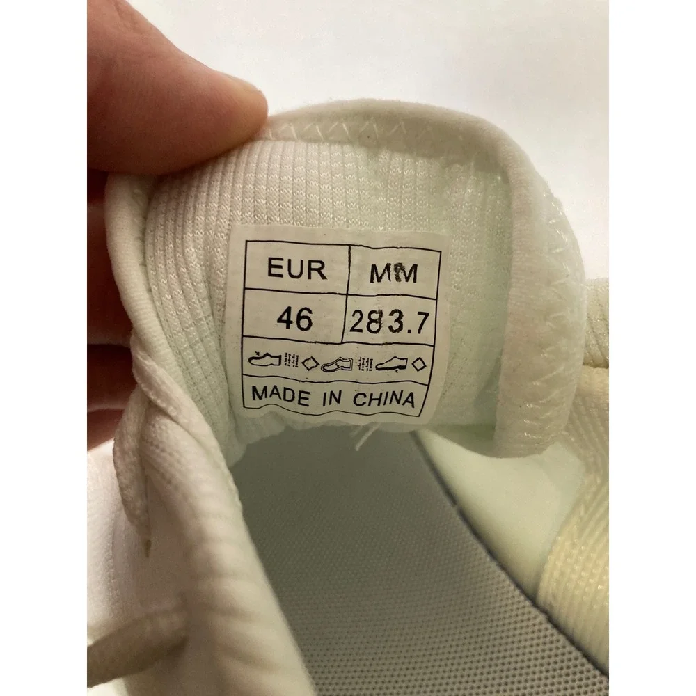 Minimalist Women EUR 46 White Mesh Breathable Athletic‎ Walking Sneakers